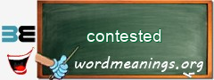 WordMeaning blackboard for contested